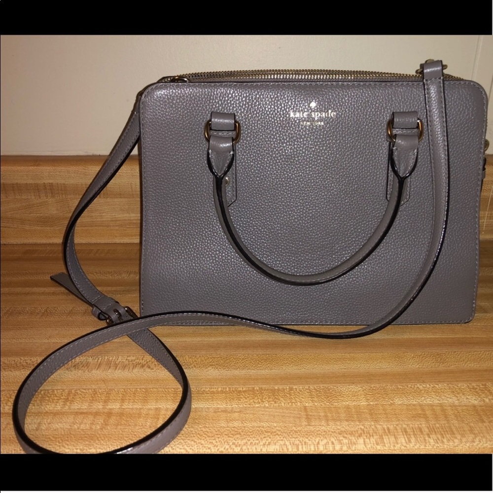 Gray Kate spade purse